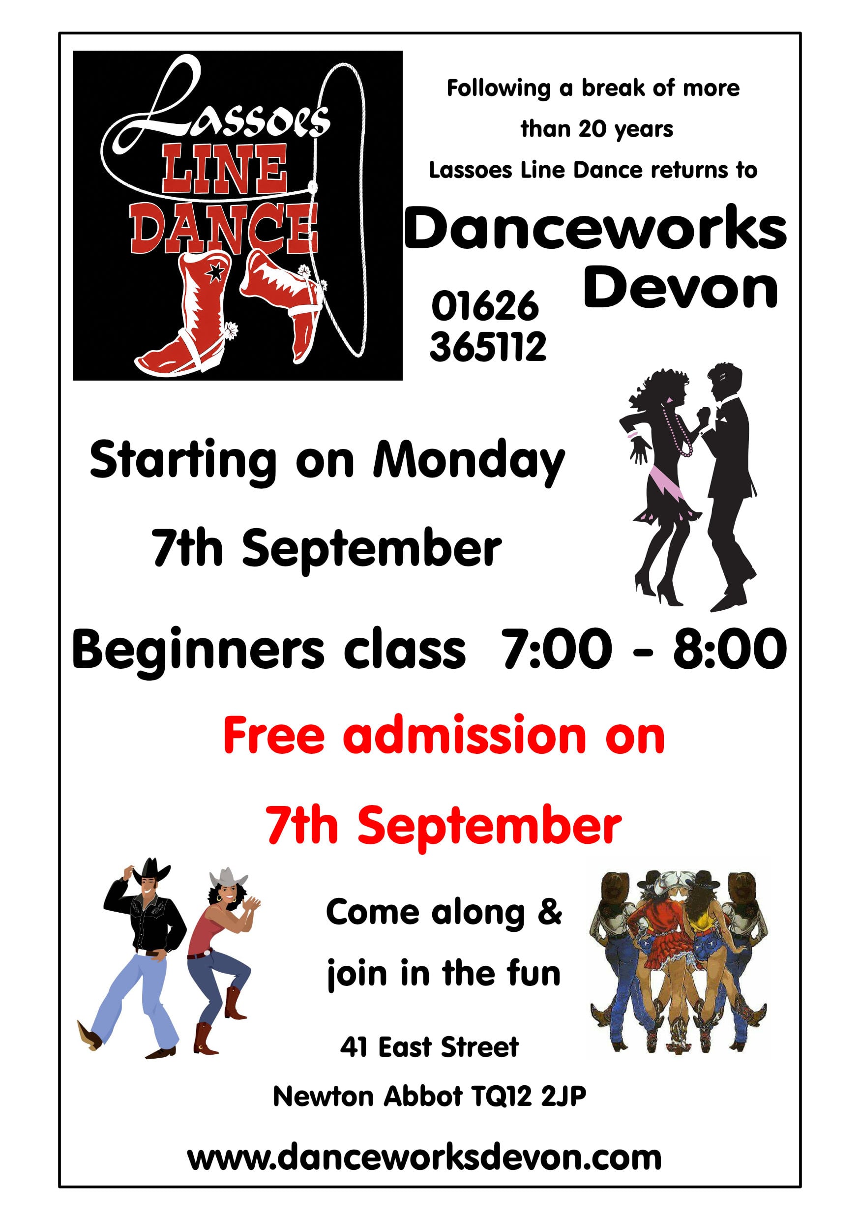 a5 jpeg Lassoes line dance flyer